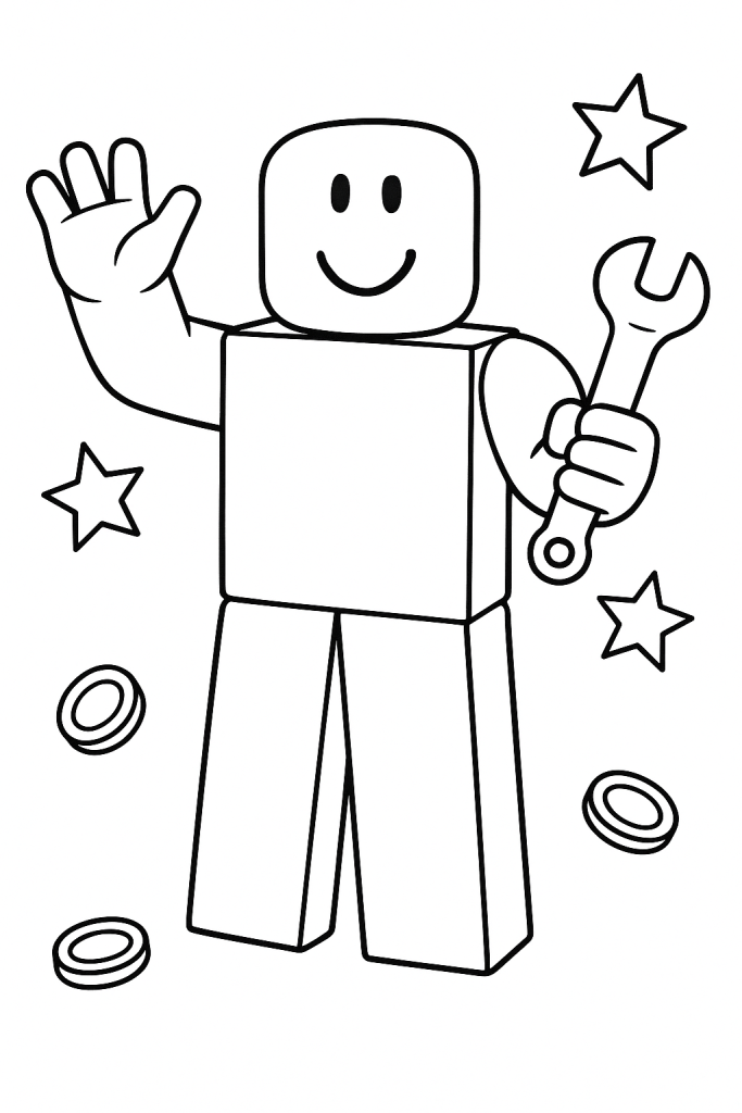 coloriage roblox noob (avatar classique)
