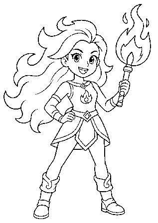 coloriage Amber Brawl Stars à imprimer gratuit