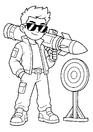 coloriage Brock Brawl Stars dessin à imprimer