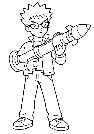 coloriage Brock Brawl Stars à imprimer gratuit