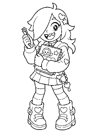 coloriage Colette Brawl Stars dessin à imprimer