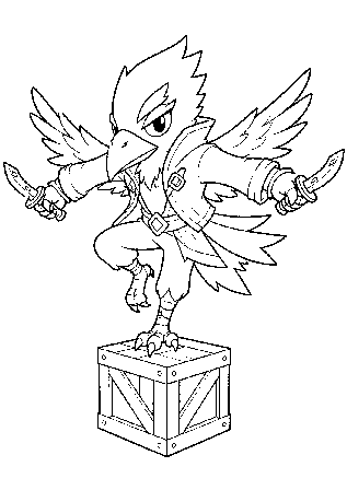 coloriage Crow Brawl Stars dessin à imprimer