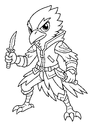 coloriage Crow Brawl Stars à imprimer gratuit