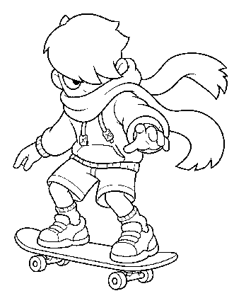 coloriage Edgar Brawl Stars dessin à imprimer
