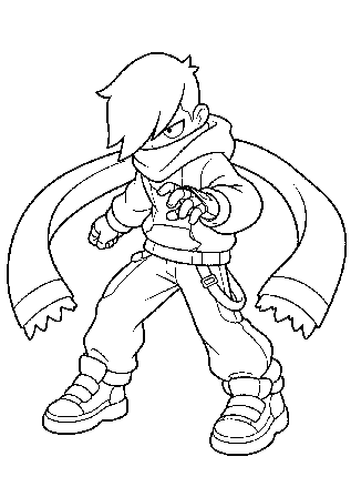coloriage Edgar Brawl Stars à imprimer gratuit