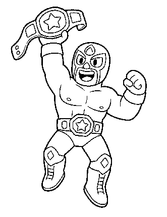 coloriage El Primo Brawl Stars dessin à imprimer