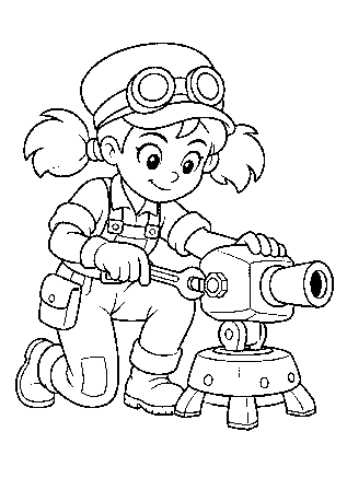 coloriage Jessie Brawl Stars dessin à imprimer