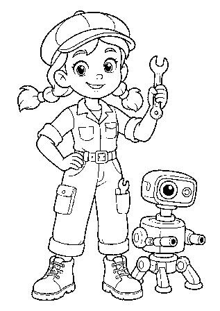 coloriage Jessie Brawl Stars à imprimer gratuit