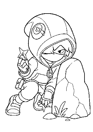 coloriage Leon Brawl Stars dessin à imprimer