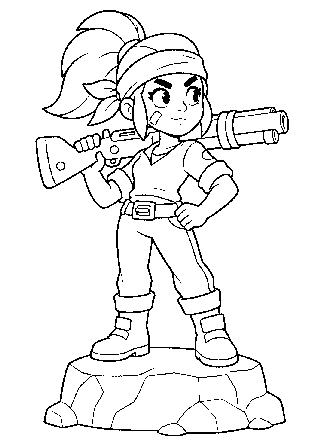 coloriage Shelly Brawl Stars dessin à imprimer