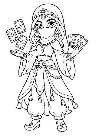 coloriage Tara Brawl Stars à imprimer gratuit