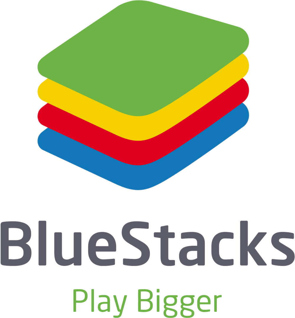 Logo BlueStacks, émulateur Android pour jouer à des jeux mobiles sur PC