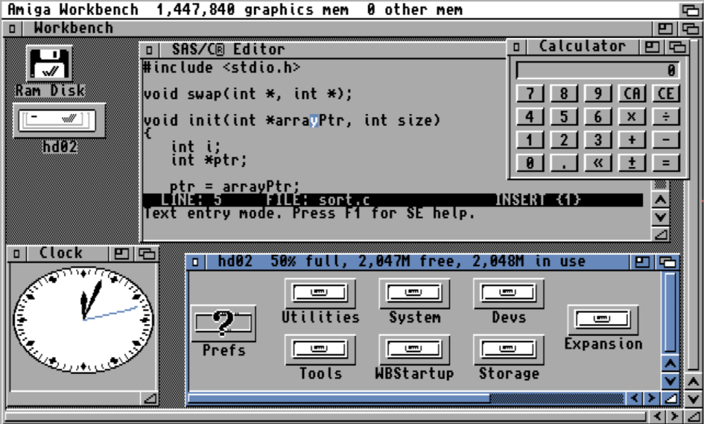 Workbench 3.1 screenshot on Amiga AGA